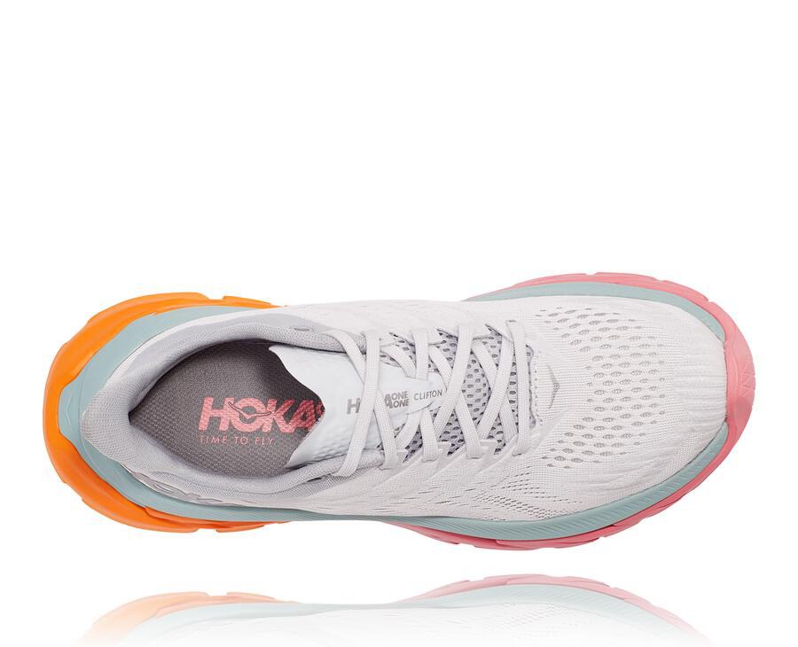 Hoka One One Koşu Ayakkabısı Kadın Beyaz - Clifton Edge - XI1783529